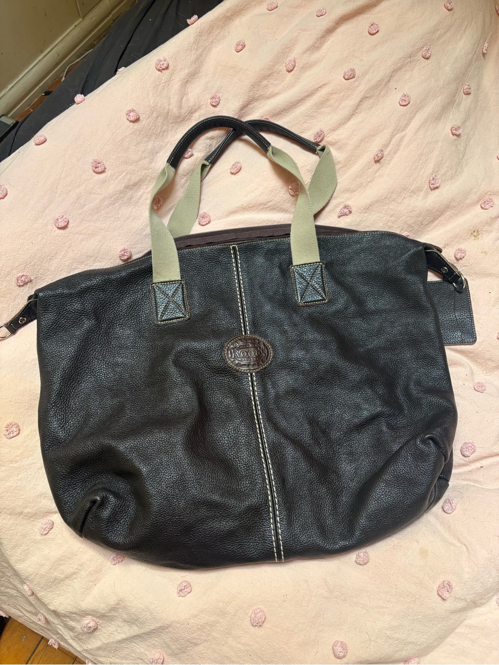 Vintage Roots Brown Slouchy Hobo Shoulder Leather Tote Bag